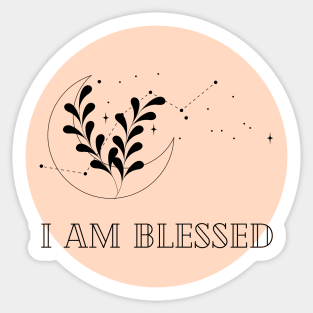 Affirmation Collection - I Am Blessed (Orange) Sticker